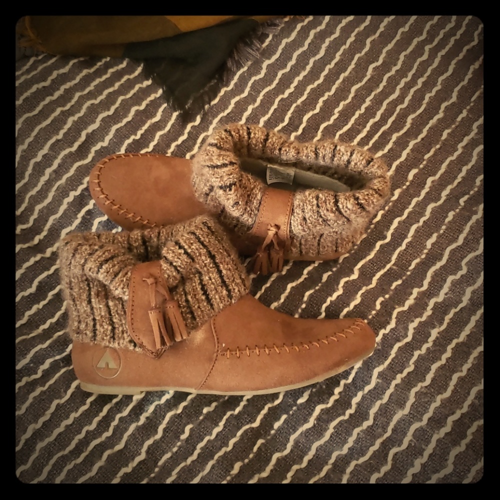 Moccasin ankle boots